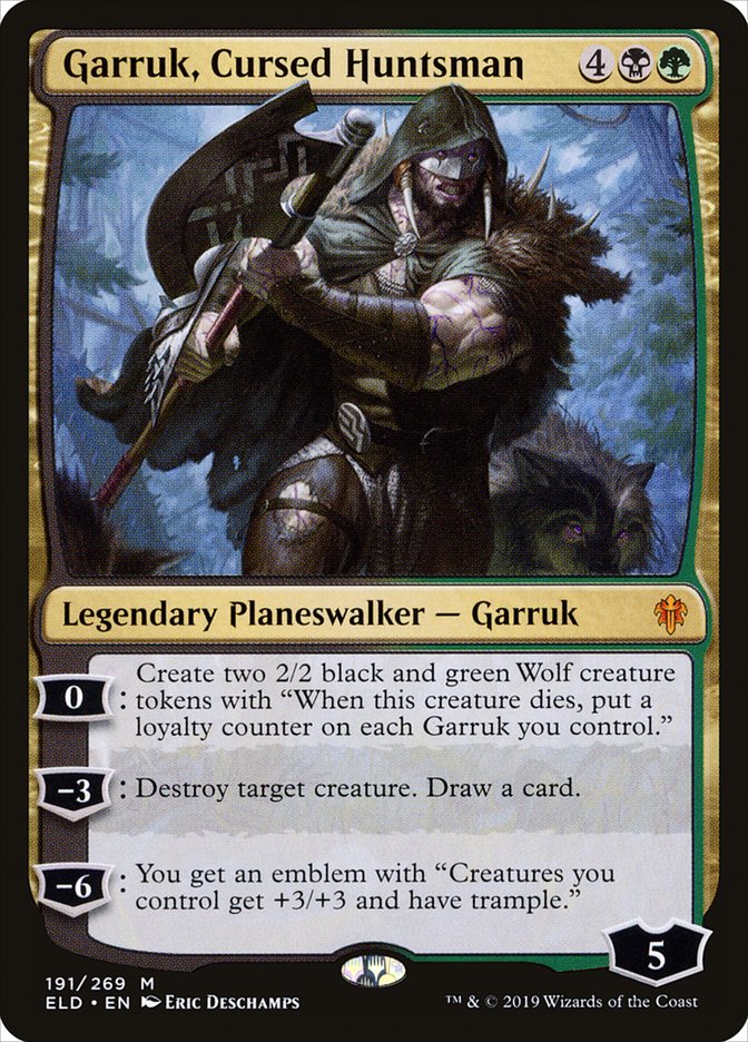 Garruk, Cursed Huntsman [Throne of Eldraine] | Red Riot Games CA