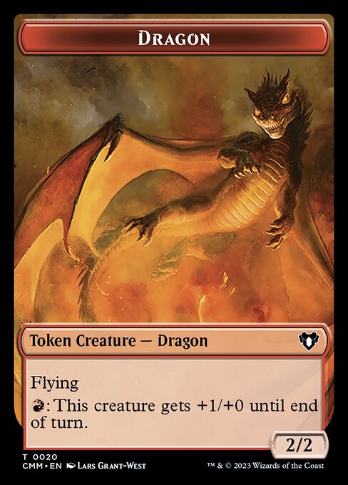 Soldier // Dragon (0020) Double-Sided Token [Commander Masters Tokens] | Red Riot Games CA