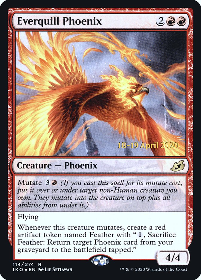 Everquill Phoenix [Ikoria: Lair of Behemoths Prerelease Promos] | Red Riot Games CA