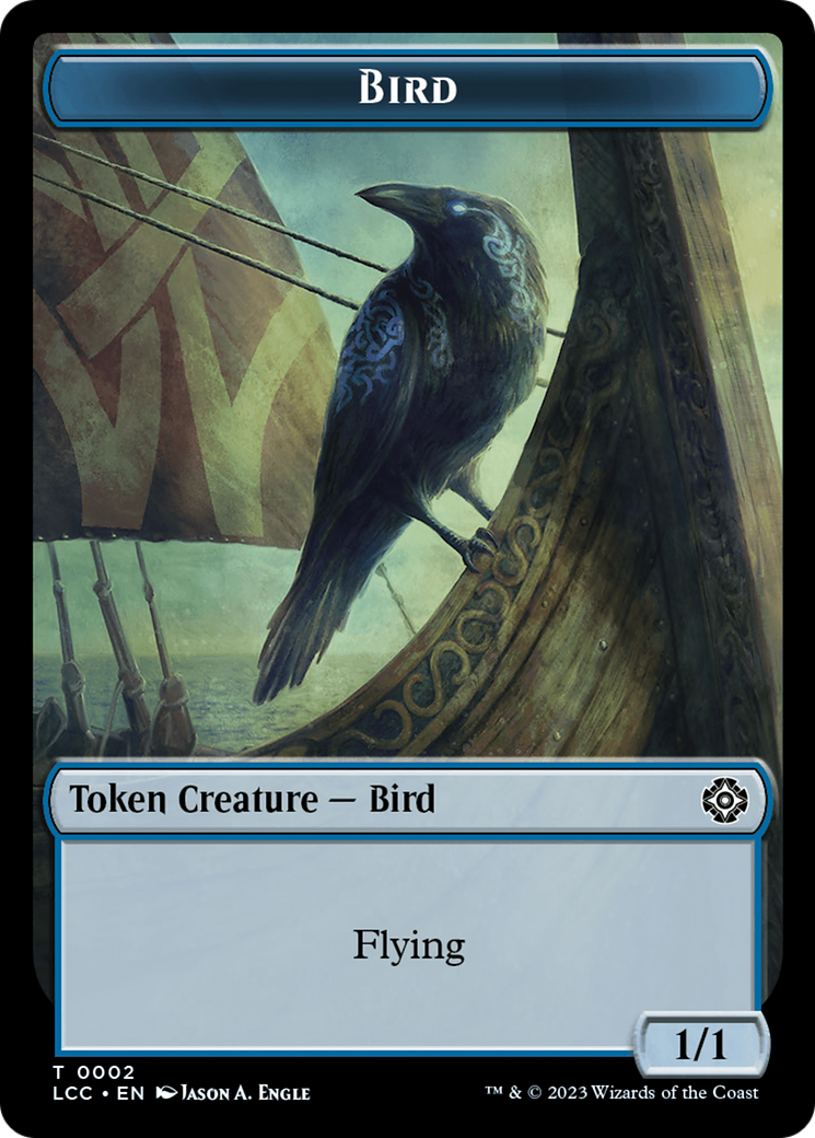 Bird // Merfolk (0003) Double-Sided Token [The Lost Caverns of Ixalan Commander Tokens] | Red Riot Games CA
