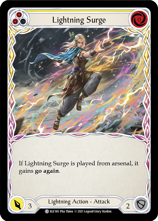 Lightning Surge (Yellow) [ELE190] (Tales of Aria)  1st Edition Rainbow Foil | Red Riot Games CA
