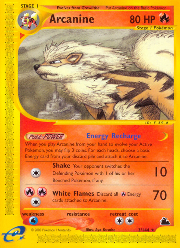 Arcanine (3/144) [Skyridge] | Red Riot Games CA