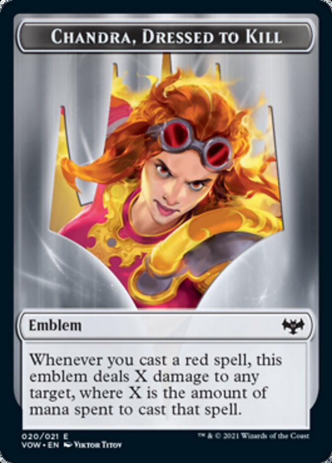 Chandra, Dressed to Kill Emblem [Innistrad: Crimson Vow Tokens] | Red Riot Games CA