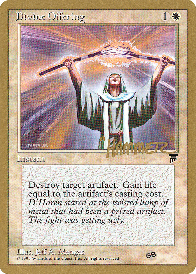 Divine Offering (Shawn "Hammer" Regnier) (SB) [Pro Tour Collector Set] | Red Riot Games CA