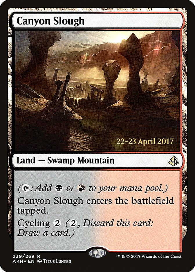 Canyon Slough [Amonkhet Prerelease Promos] | Red Riot Games CA