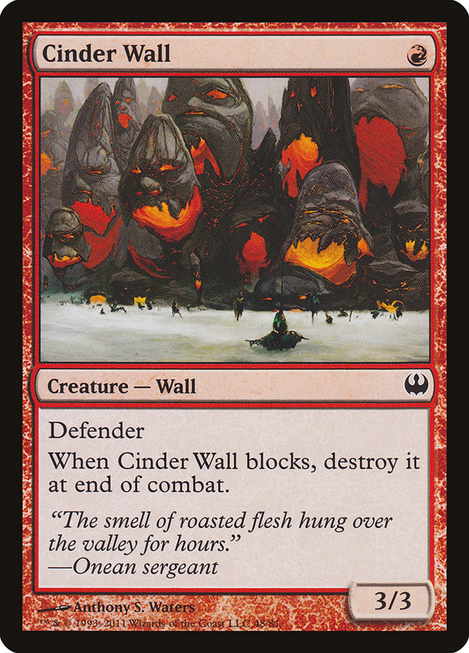 Cinder Wall [Duel Decks: Knights vs. Dragons] | Red Riot Games CA