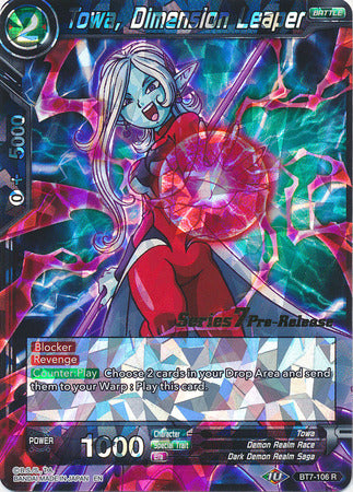 Towa, Dimension Leaper (BT7-106_PR) [Assault of the Saiyans Prerelease Promos] | Red Riot Games CA