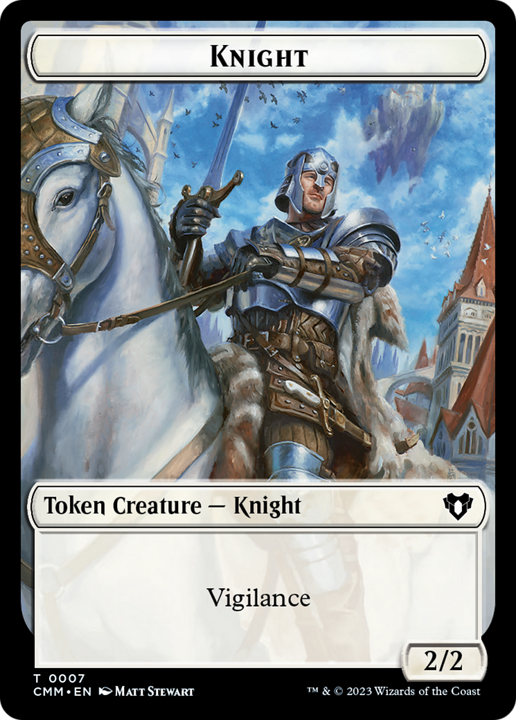 Knight Token [Commander Masters Tokens] | Red Riot Games CA