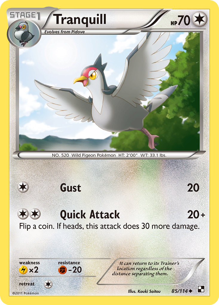 Tranquill (85/114) [Black & White: Base Set] | Red Riot Games CA