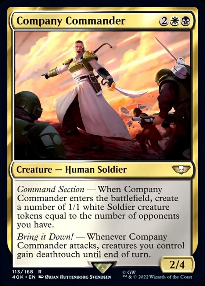 Company Commander (Surge Foil) [Warhammer 40,000] | Red Riot Games CA