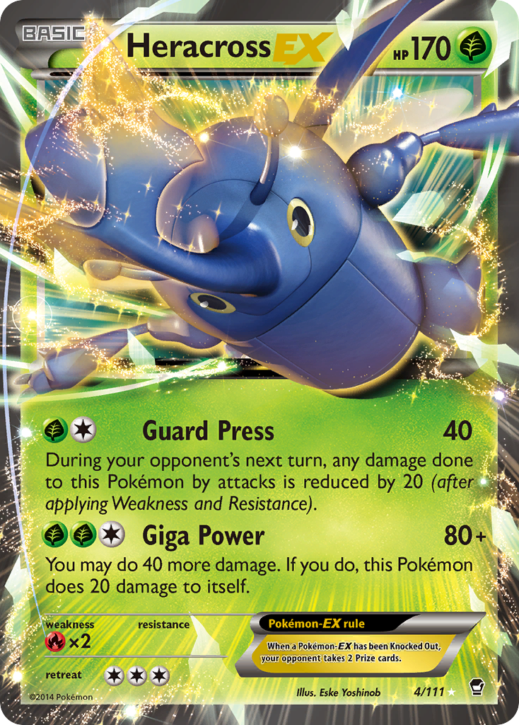Heracross EX (4/111) [XY: Furious Fists] | Red Riot Games CA
