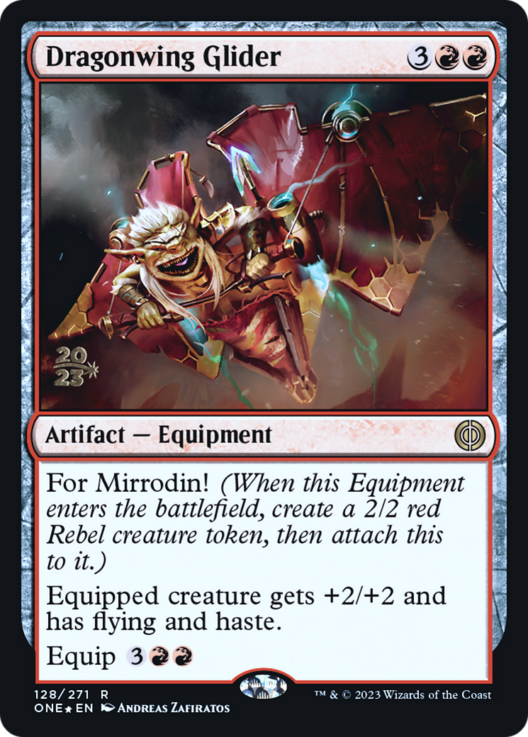 Dragonwing Glider [Phyrexia: All Will Be One Prerelease Promos] | Red Riot Games CA