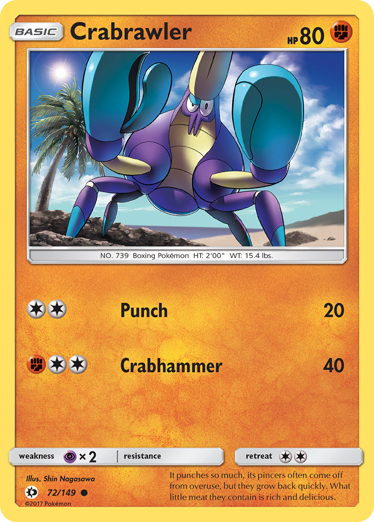 Crabrawler (72/149) [Sun & Moon: Base Set] | Red Riot Games CA