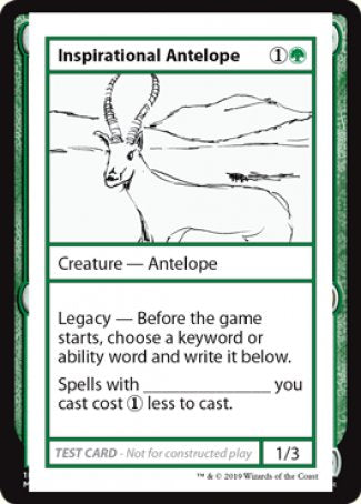 Inspirational Antelope (2021 Edition) [Mystery Booster Playtest Cards] | Red Riot Games CA