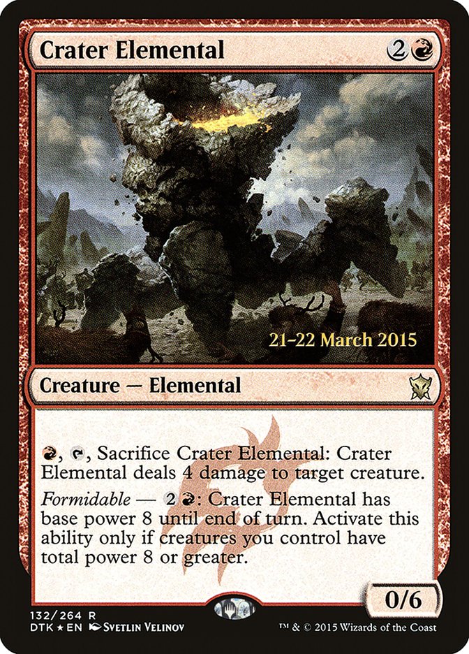 Crater Elemental [Dragons of Tarkir Prerelease Promos] | Red Riot Games CA