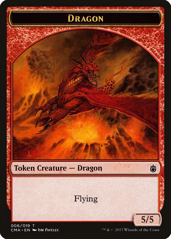Dragon Token [Commander Anthology Tokens] | Red Riot Games CA