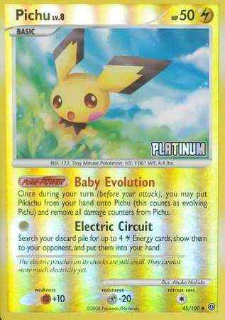 Pichu (45/100) [Burger King Promos: 2009 Collection] | Red Riot Games CA