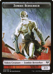 Human Warrior // Zombie Berserker Double-Sided Token [Kaldheim Tokens] | Red Riot Games CA