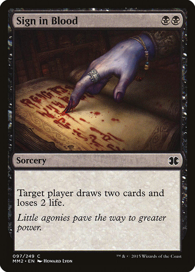 Sign in Blood [Modern Masters 2015] | Red Riot Games CA
