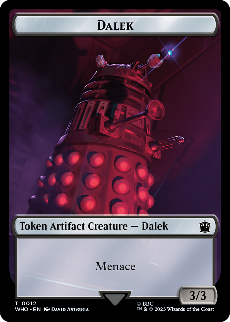Dalek // Mark of the Rani Double-Sided Token [Doctor Who Tokens] | Red Riot Games CA
