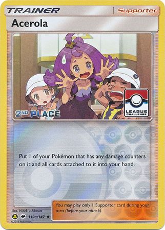 Acerola (112a/147) (League Promo 2nd Place) [Sun & Moon: Burning Shadows] | Red Riot Games CA