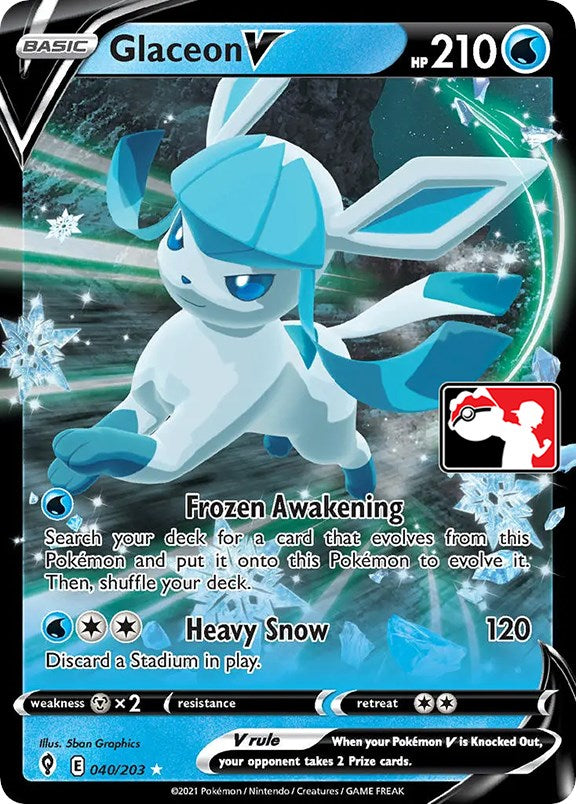 Glaceon V (040/203) [Prize Pack Series One] | Red Riot Games CA
