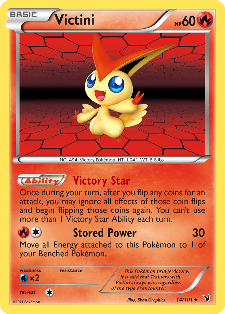 Victini (14/101) [Black & White: Noble Victories] | Red Riot Games CA