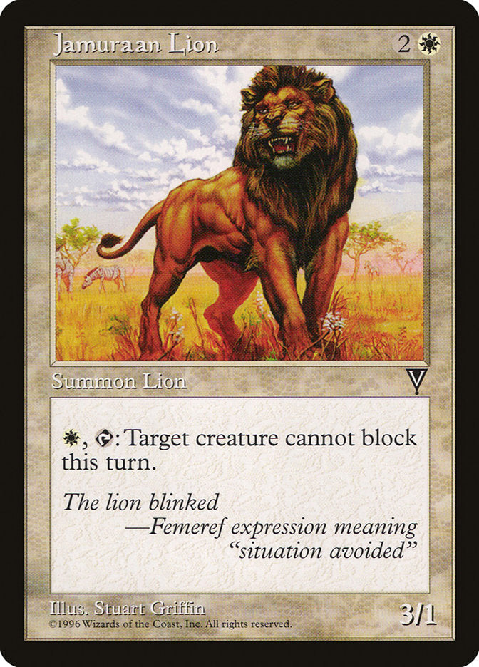 Jamuraan Lion [Visions] | Red Riot Games CA