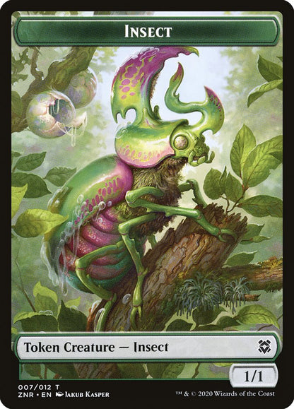 Cat Beast // Insect Double-Sided Token [Zendikar Rising Tokens]