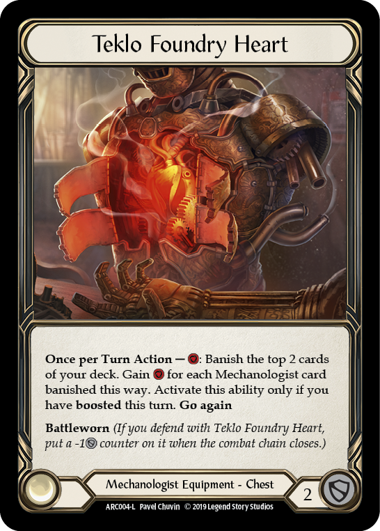 Teklo Foundry Heart [ARC004-L] (Arcane Rising)  1st Edition Cold Foil | Red Riot Games CA