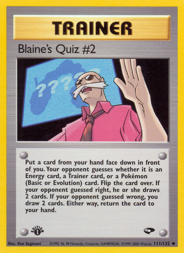 Blaine's Quiz #2 (111/132) [Gym Challenge 1st Edition] | Red Riot Games CA