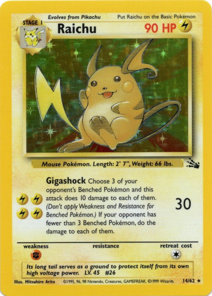 Raichu (14/62) [Fossil Unlimited] | Red Riot Games CA