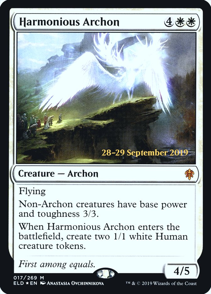 Harmonious Archon [Throne of Eldraine Prerelease Promos] | Red Riot Games CA