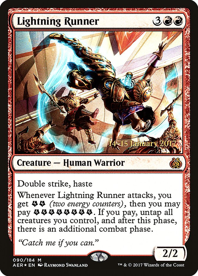 Lightning Runner [Aether Revolt Prerelease Promos] | Red Riot Games CA
