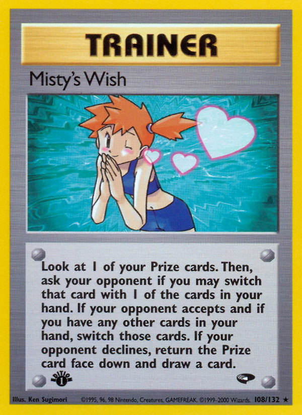 Misty's Wish (108/132) [Gym Challenge 1st Edition] | Red Riot Games CA