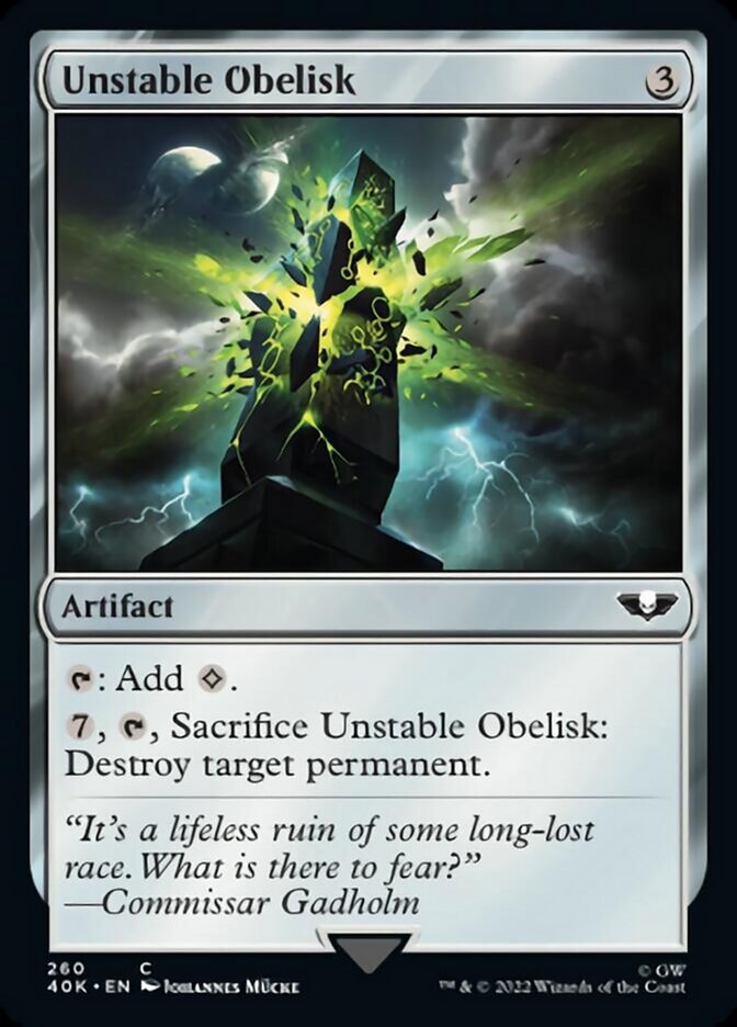 Unstable Obelisk (Surge Foil) [Warhammer 40,000] | Red Riot Games CA