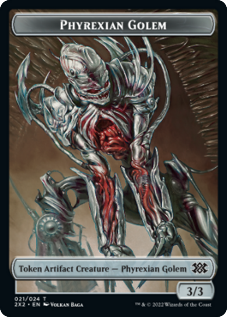 Bear // Phyrexian Golem Double-Sided Token [Double Masters 2022 Tokens] | Red Riot Games CA