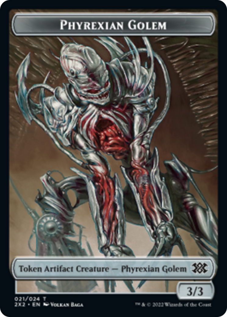 Zombie // Phyrexian Golem Double-Sided Token [Double Masters 2022 Tokens] | Red Riot Games CA