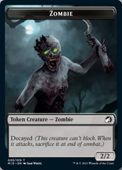 Zombie (005) // Wrenn and Seven Emblem Double-Sided Token [Innistrad: Midnight Hunt Tokens] | Red Riot Games CA
