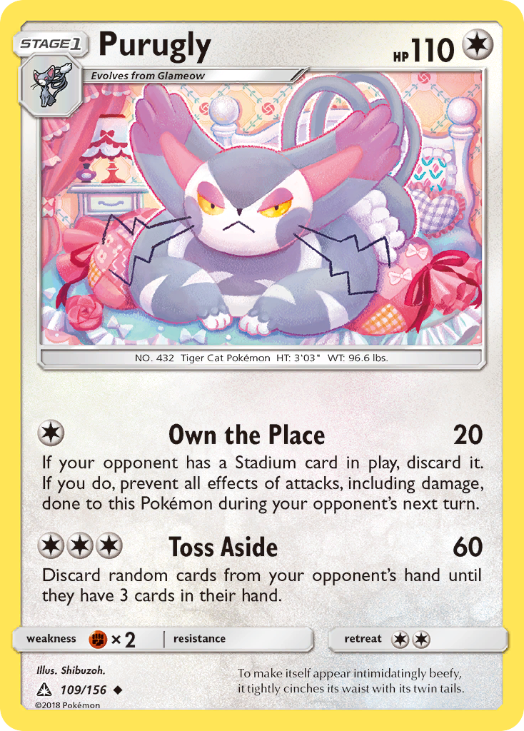 Purugly (109/156) [Sun & Moon: Ultra Prism] | Red Riot Games CA