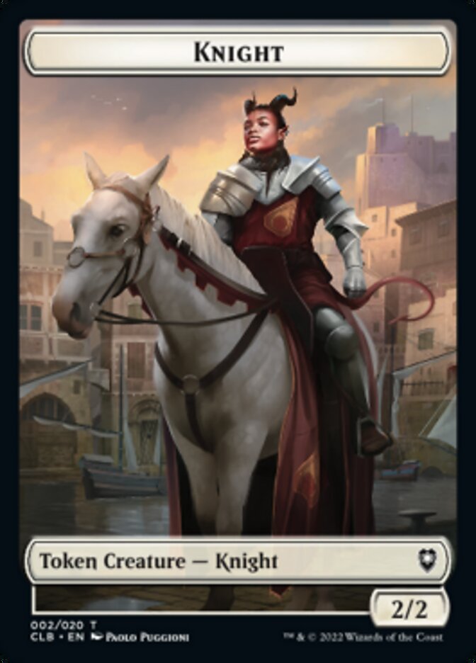 Knight Token [Commander Legends: Battle for Baldur's Gate Tokens] | Red Riot Games CA
