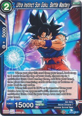 Ultra Instinct Son Goku, Battle Mastery (BT9-026) [Universal Onslaught] | Red Riot Games CA