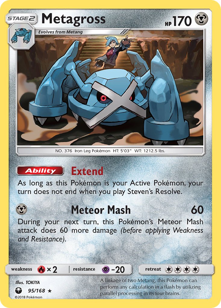 Metagross (95/168) (Prerelease Kit Exclusive) (Theme Deck Exclusive) [Sun & Moon: Celestial Storm] | Red Riot Games CA