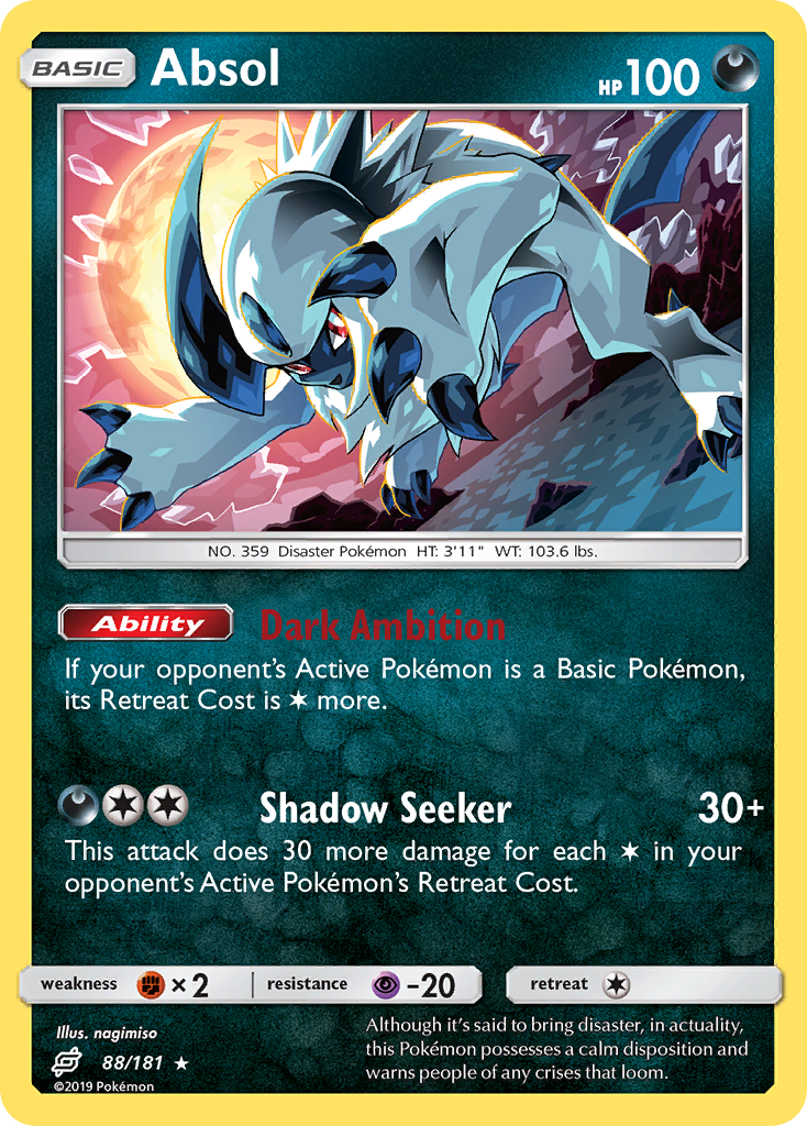 Absol (88/181) [Sun & Moon: Team Up] | Red Riot Games CA