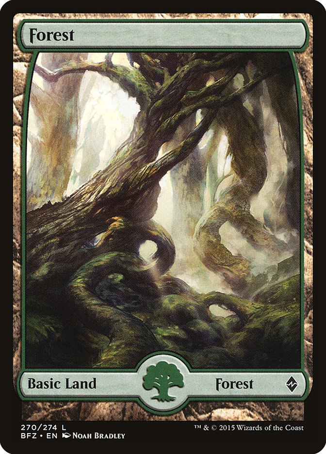 Forest (270) (Full Art) [Battle for Zendikar] | Red Riot Games CA