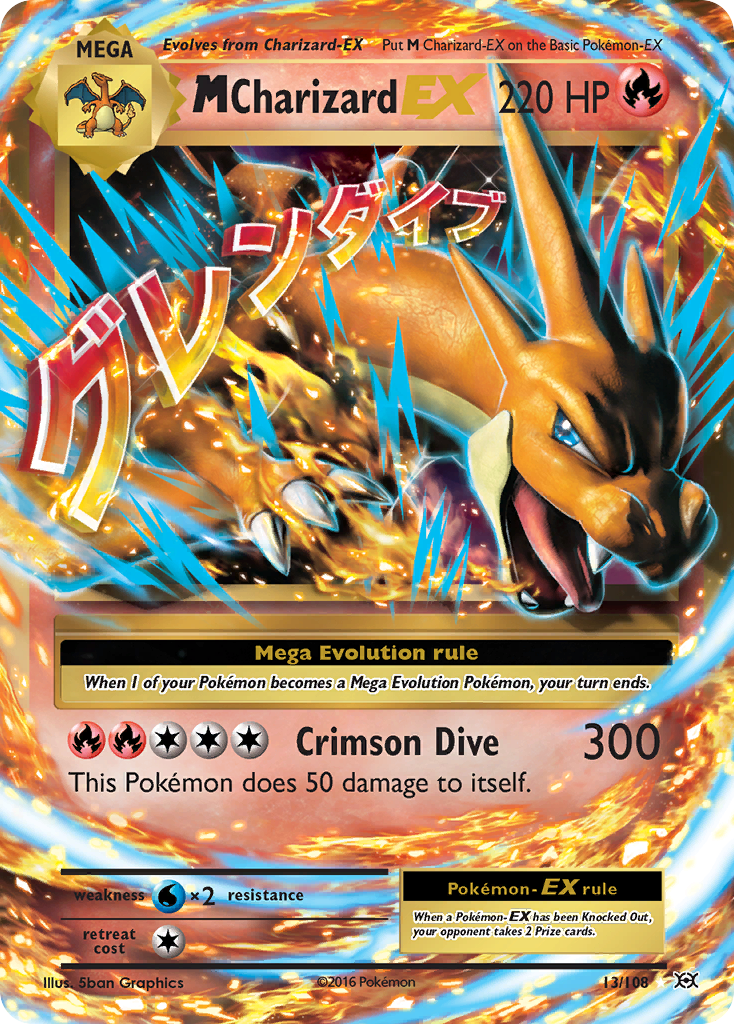 M Charizard EX (13/108) [XY: Evolutions] | Red Riot Games CA