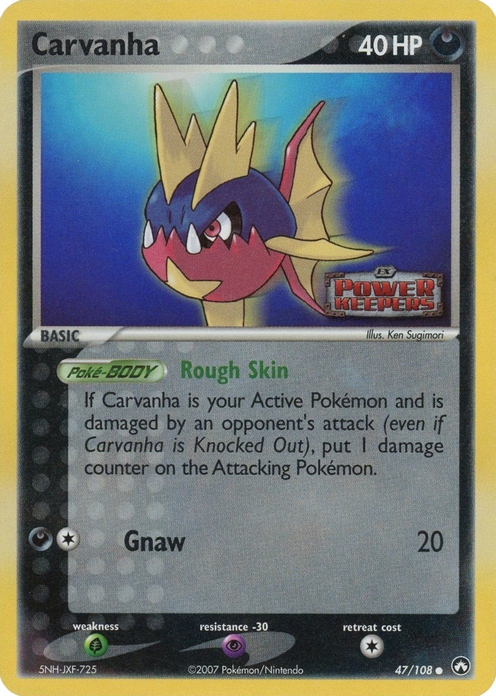 Carvanha (47/108) (Stamped) [EX: Power Keepers] | Red Riot Games CA