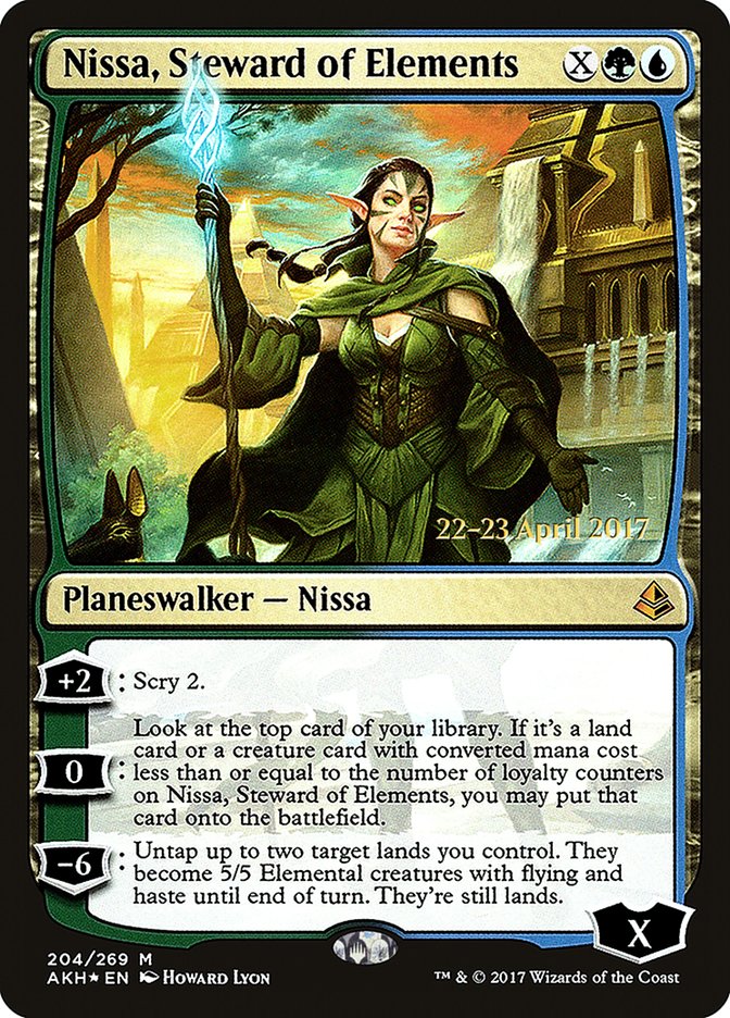 Nissa, Steward of Elements [Amonkhet Prerelease Promos] | Red Riot Games CA