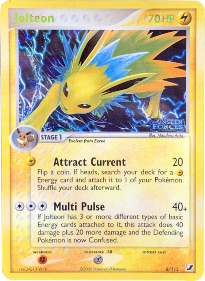 Jolteon (8/115) (Stamped) [EX: Unseen Forces] | Red Riot Games CA