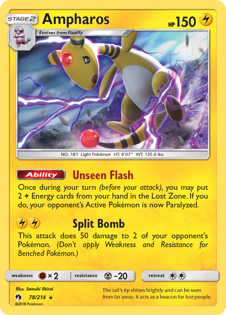 Ampharos (78/214) [Sun & Moon: Lost Thunder] | Red Riot Games CA